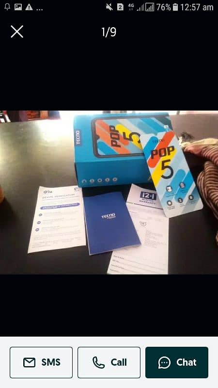 TECNO POP 5 WITH BOX DEUL SIM 1