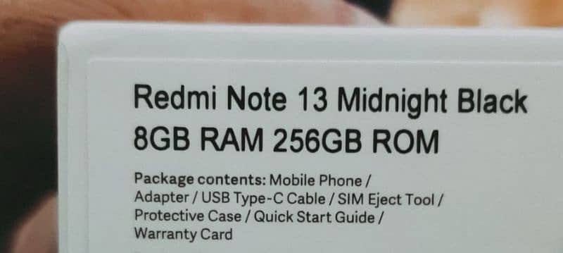 Redmi Xiaomi Note 13 8/256 with WARTANTY 7