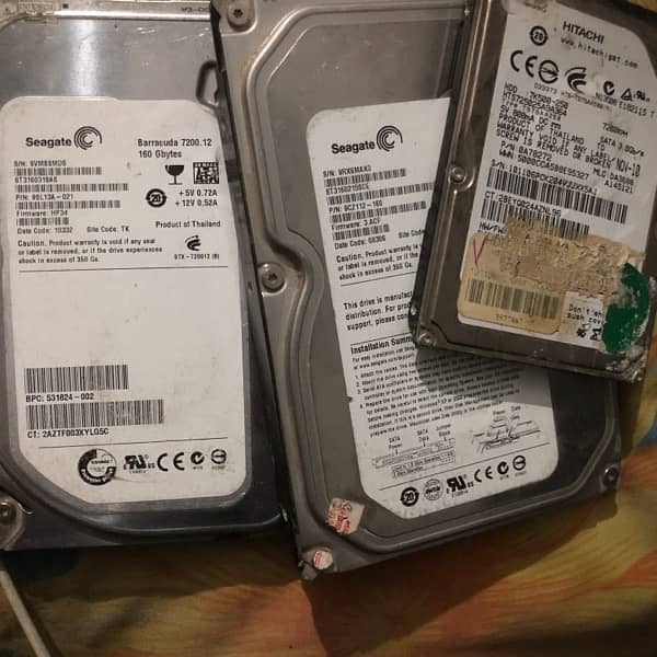 hard drive Hdd 750gb 250gn 160gb 0