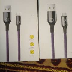 Baseus Light Intelligent power off cables for type C & Iphone