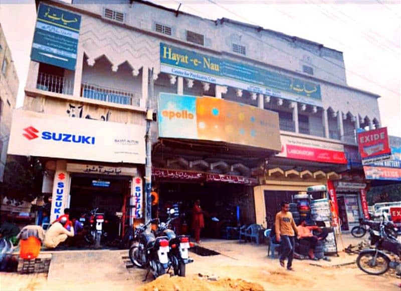COMMERCIAL BUILDING FOR RENT Center of Nazimabad Banaras Orangi 0