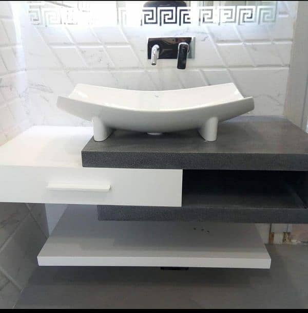 Corian vanity /Kitchen top /cladding /Lage wall/ Lamps/ countertop 1