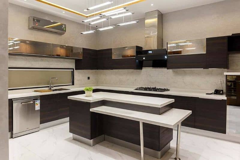 Corian vanity /Kitchen top /cladding /Lage wall/ Lamps/ countertop 4