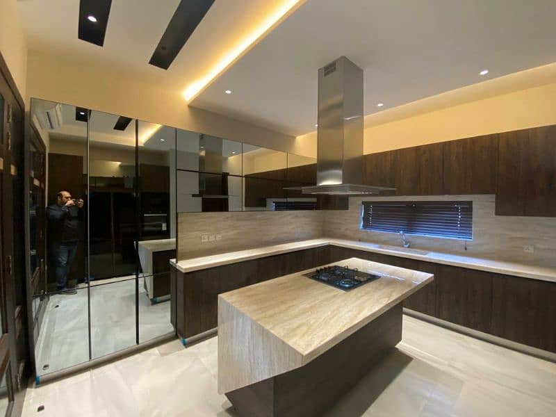 Corian vanity /Kitchen top /cladding /Lage wall/ Lamps/ countertop 7