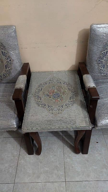 coffee table with three chair set 2