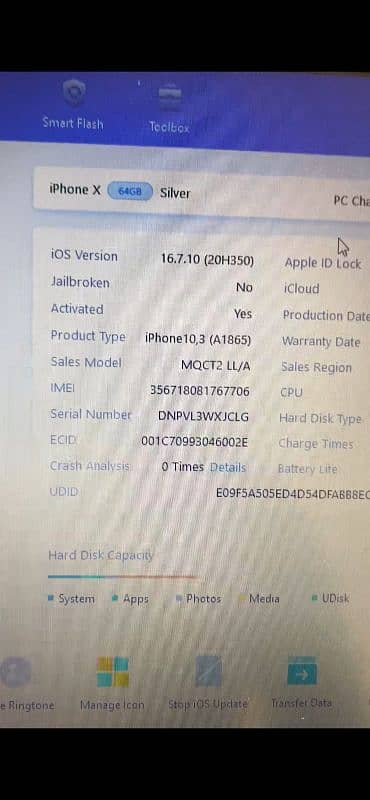 Iphone x j. . v 64gb 6