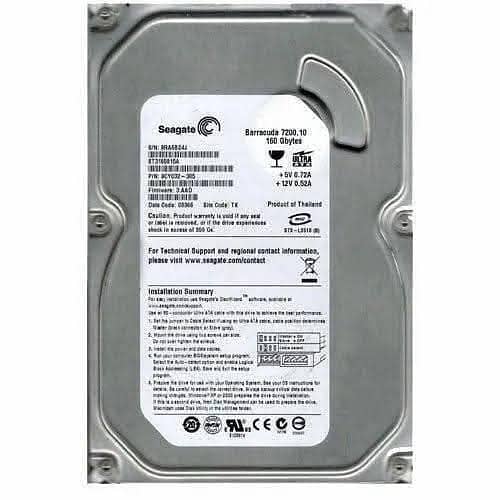 Seagate Branded 160 GB Harddisk 0