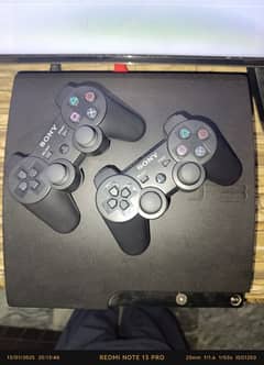 PS3 slim 500gb with 2 wireless controller