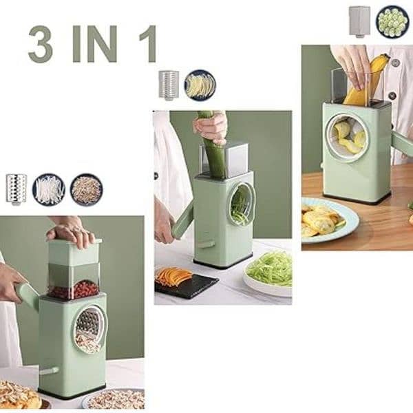 3 In 1 Rotatory Vegetable Cutter Grinder 1