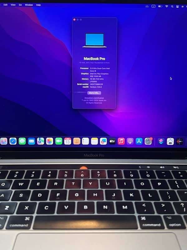 Apple MacBook Pro Late 2017 Touchbar 16/512GB 6