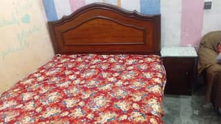 Double Bed+two side table +Dressing table +showcase condition good