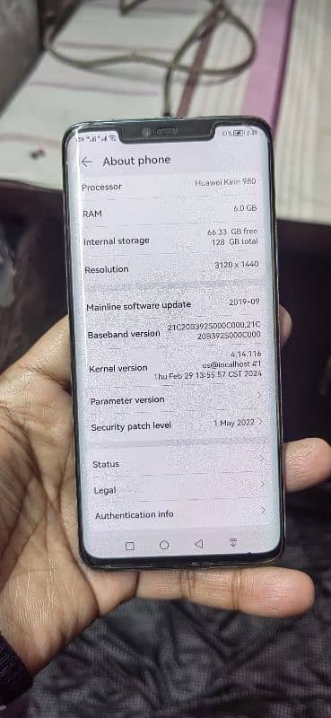 Huawei Mate 20 Pro exchange possible Pta Approved 8