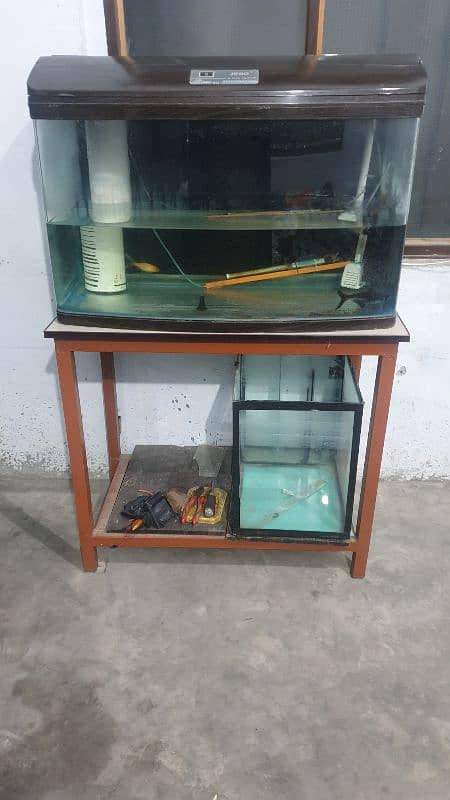 Aquarium Imported bend glass no corners with 16 gauge m. steel table 1