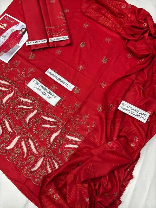 *Luxury Winter Embroidered Collection Fabric : **Banadoria Dhanak** 8