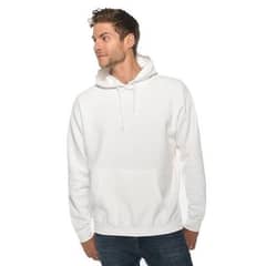 Men's Fleece Hoodie - Plain Design - Comfortable & Stylish