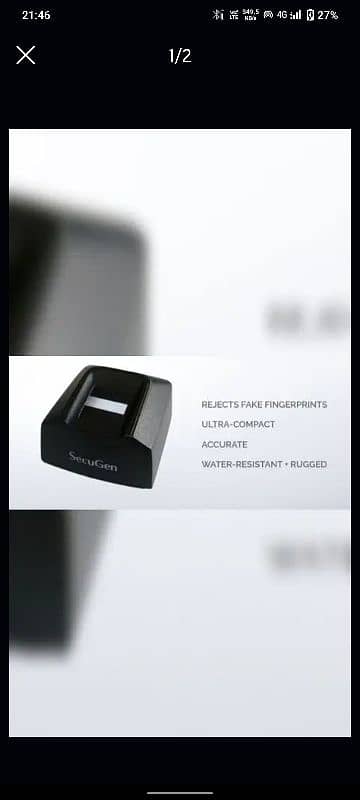 Secugen Fingerprint Scanner, 2 Devices, Sales on urgent basis 0