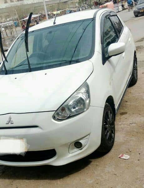 Mitsubishi Mirage 2013 Reg. 2016 in Pearl White Color 0