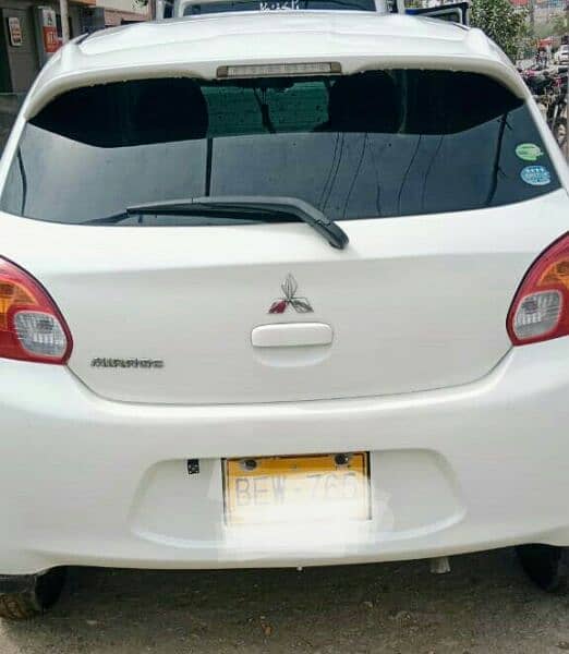 Mitsubishi Mirage 2013 Reg. 2016 in Pearl White Color 1