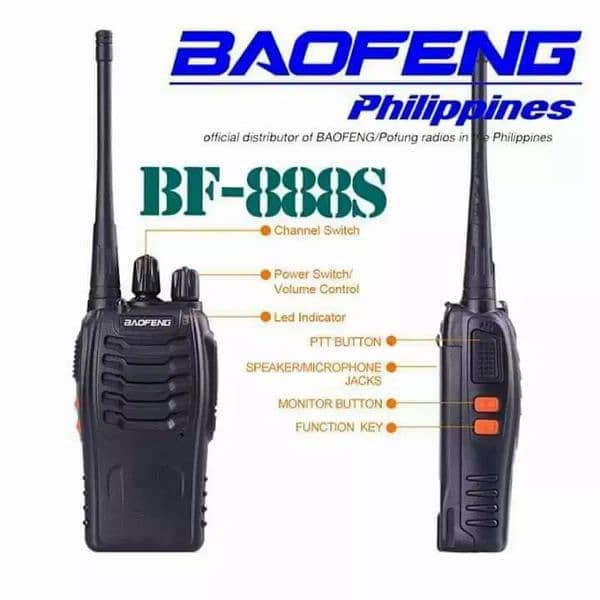 Baofeng 888S Walkie talkies 4.5w - 2km range Pair, High quality radios 8