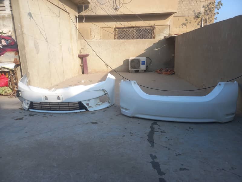 Corolla altis grande genuine front and back bumper 0