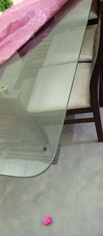 Glass Table 8 seter dining table 8/10 condition 1