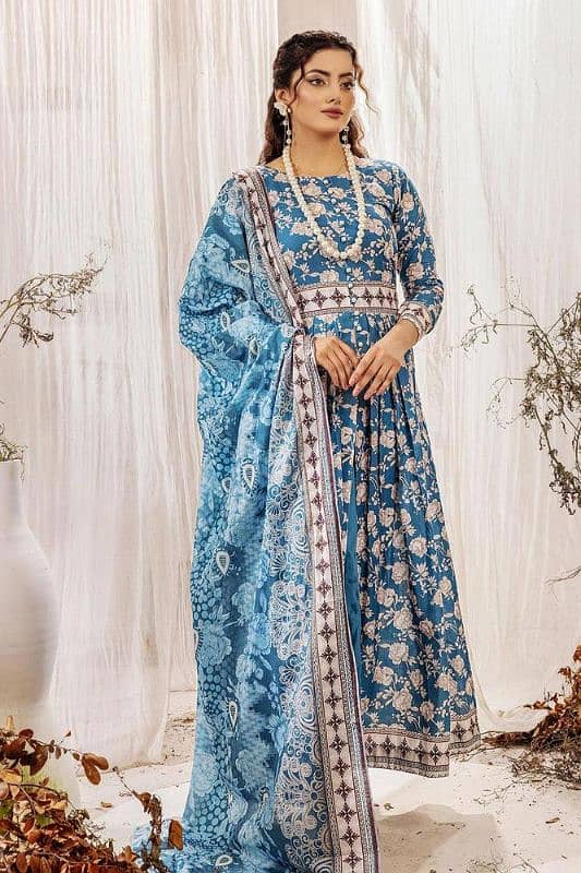 Safwa 3 PCs Digital  Printed Doria Unstitched Suit 0