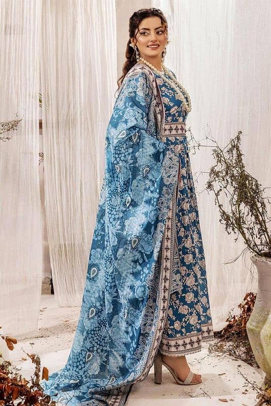 Safwa 3 PCs Digital  Printed Doria Unstitched Suit 2