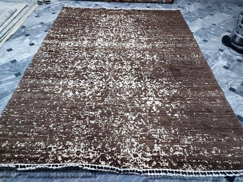 Pakistani wool and silk modren carpets 5