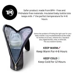 Portable Baby Bottle Warmer Bag, Baby Feeding Bottle Warmer