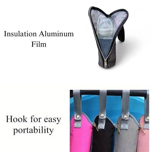 Portable Baby Bottle Warmer Bag, Baby Feeding Bottle Warmer 3