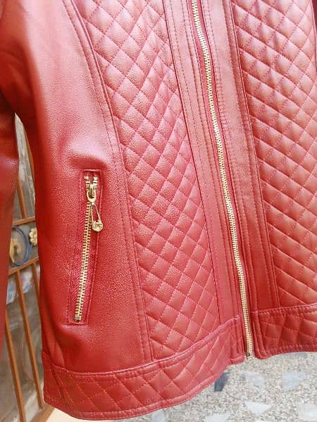 beautiful red colour leather jacket only branded new branded jacket 11