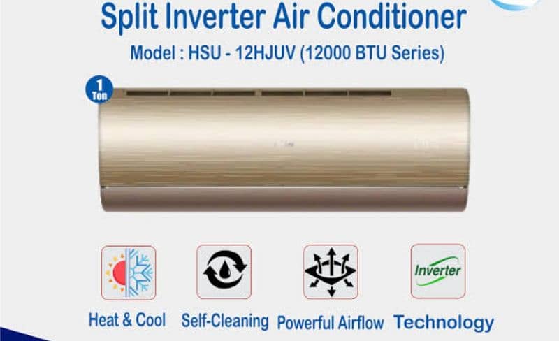 Haier HSU-12HJUV 1 Ton Heat & Cool AC Inverter with Wifi 0