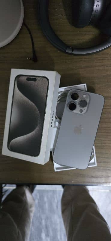 Iphone 15 pro 256 gb Natural titanium non pta with box for sale 5