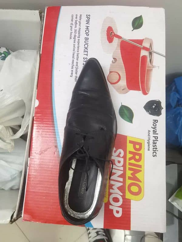 brand new unused power shoes and a logo leather shoes 3