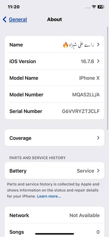 I phone x 64 gb non pta 8