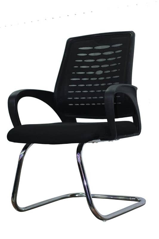 Fixed Legged Black visitor chair 0