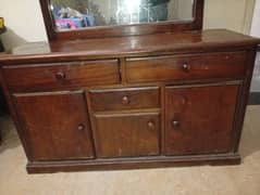 antique and unique dressing table with drawers and coubid  and mirror