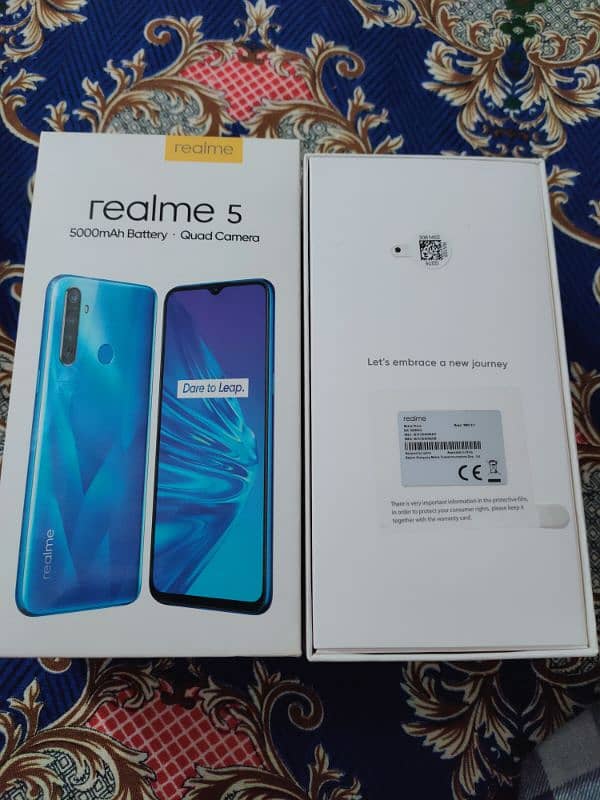 Realme 5 ram 4 gb rom 64 gb with all accessories 8