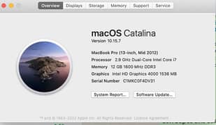 Macbook Pro 2012 12GB 240 GB SSD