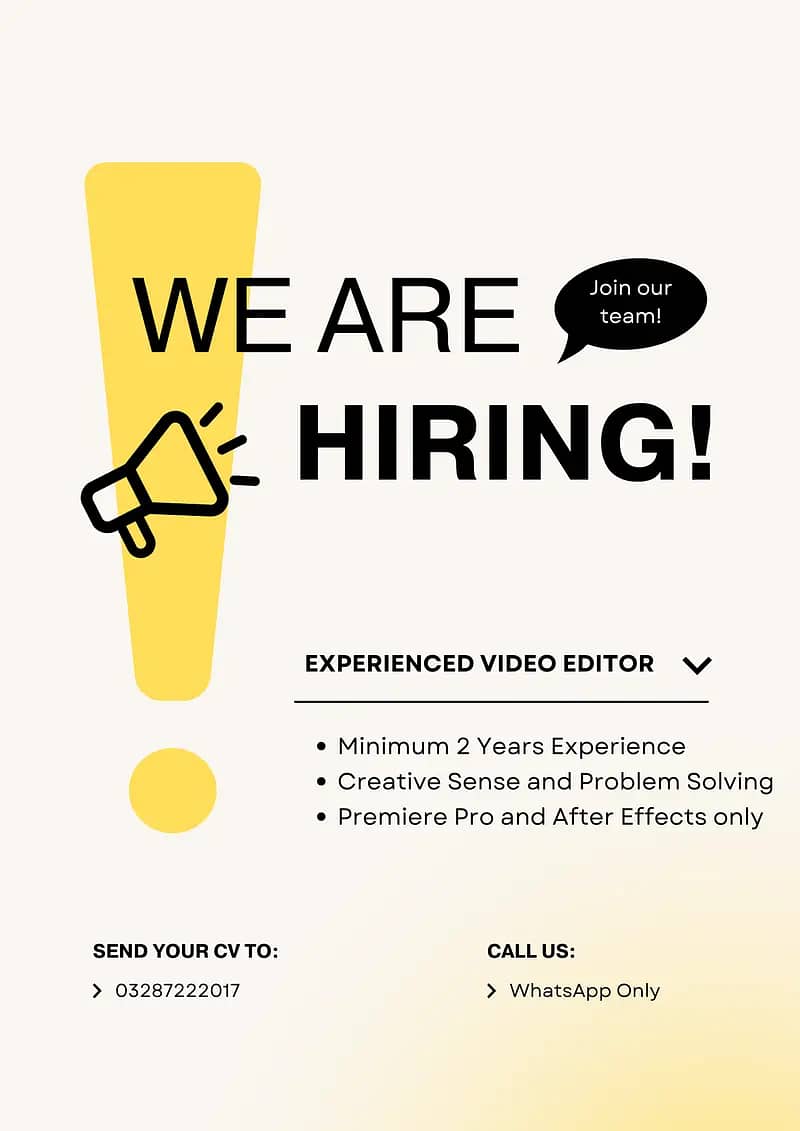 Professional Video Editor Required | On-site Sialkot | High-paying 0