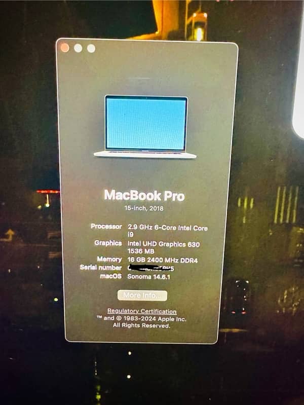 MacBook Pro 2018 15” touch bar 16/512gb 5