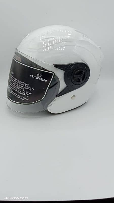 Half Face Motorcycle Helmet In white Color 1