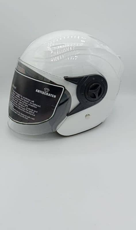 Half Face Motorcycle Helmet In white Color 4