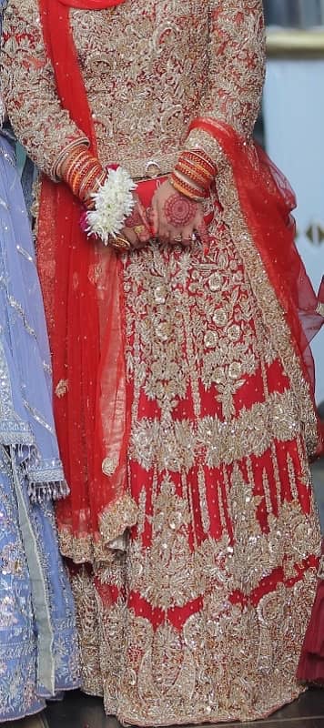 Bridal/Baraat Lehnga/Heavy shirt & Lehnga/4 sided Border dopatta 2