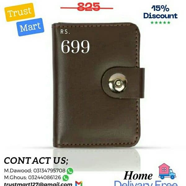 gents wallet brown color 0