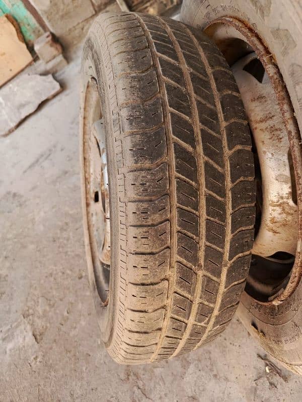 Suzuki Mehran Tyres with Rims 1