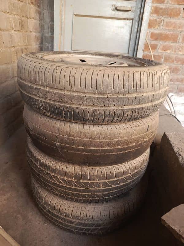 Suzuki Mehran Tyres with Rims 4