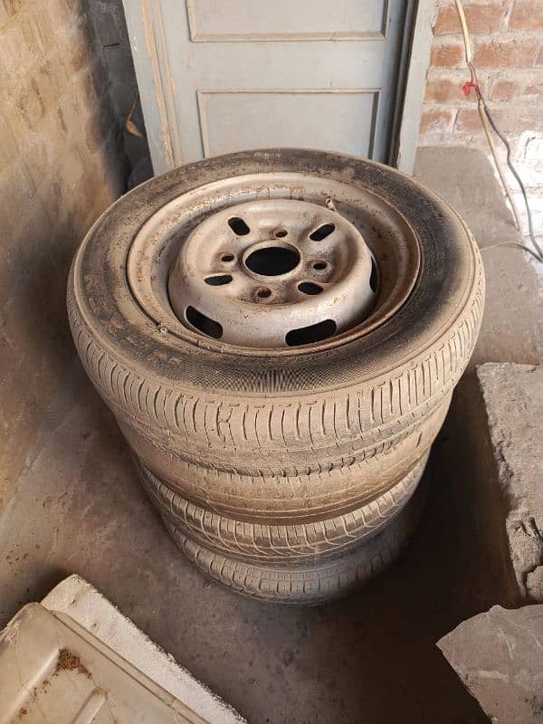 Suzuki Mehran Tyres with Rims 6