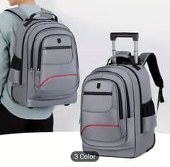 Durable Oxford Fabric Travel Backpack with Trolley