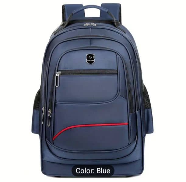 Durable Oxford Fabric Travel Backpack with Trolley 2